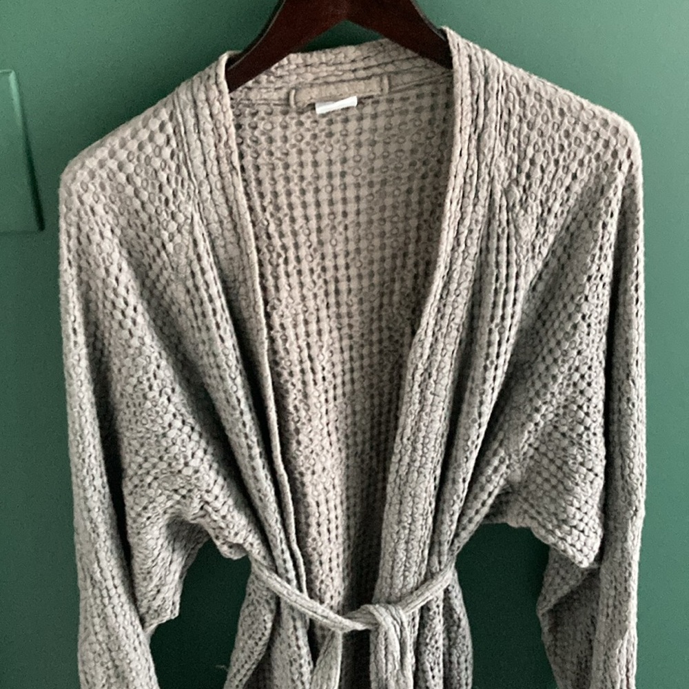 Men’s Robe- Snowe Waffle Knit in Gray